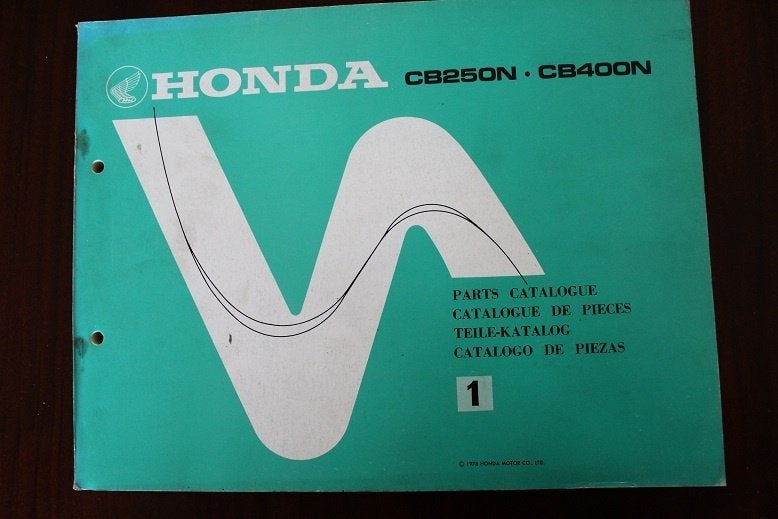 Honda CB250N CB400N 1978 motorcycle parts catalogue, Motoren, Ophalen of Verzenden, Honda