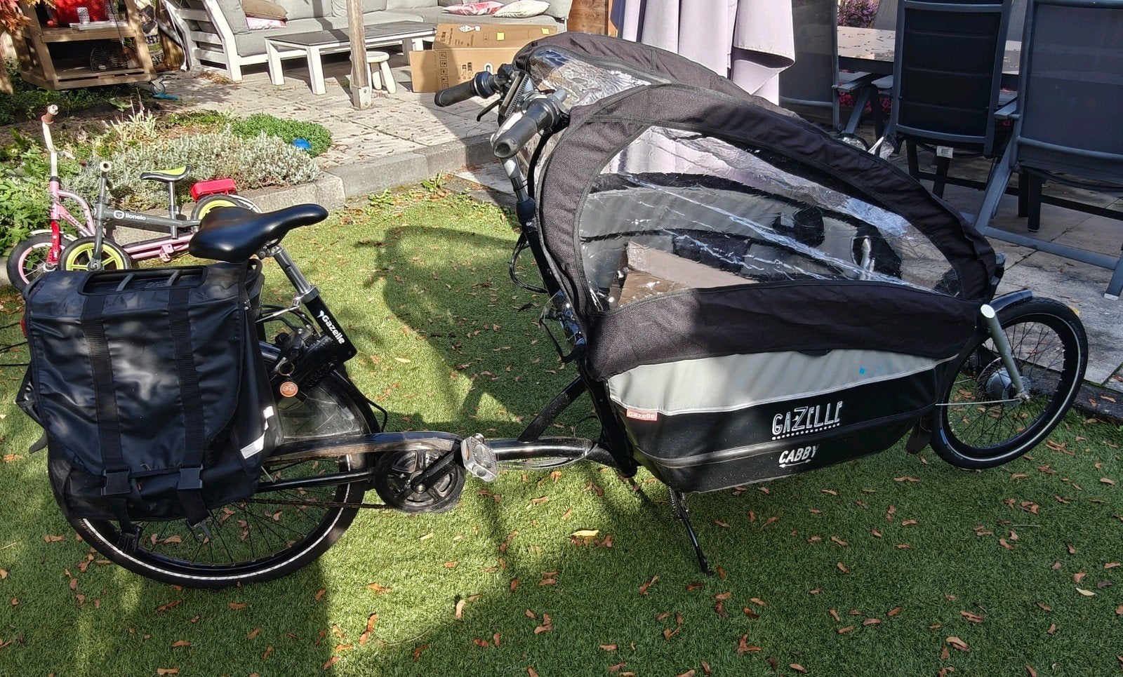 Gazelle Cabby elctrische bakfiets met tent., Ophalen, Gebruikt, Gazelle