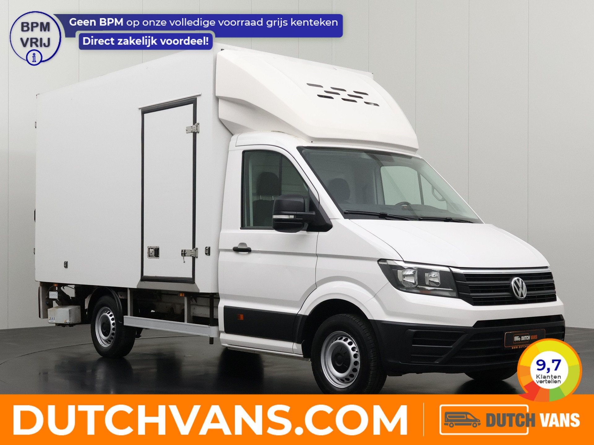Volkswagen Crafter 2.0TDI 140PK Automaat Koelbakwagen+Laadkl, Auto's, Stof, Gebruikt, 4 cilinders, Wit