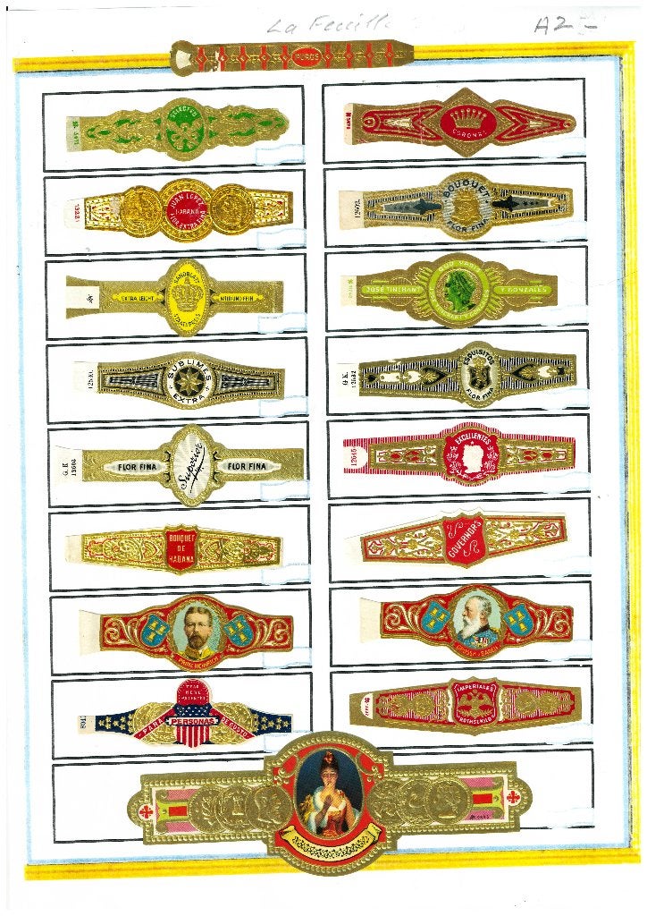 A2 - de 18 bagues diverses ., Ophalen of Verzenden, Sigarenbandjes