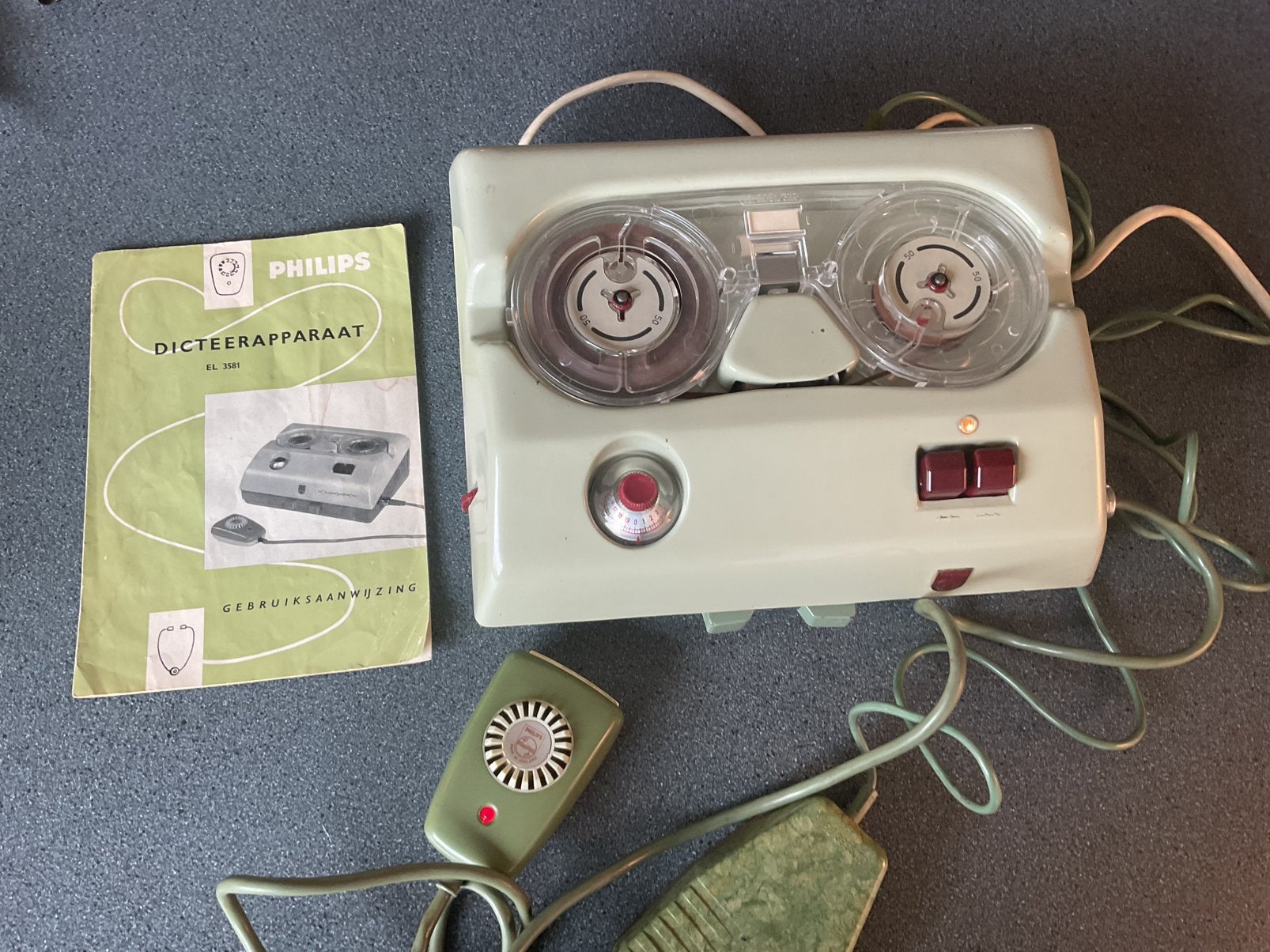 Vintage Philips EL 3581 Dicteer Apparaat plm 1961, Ophalen