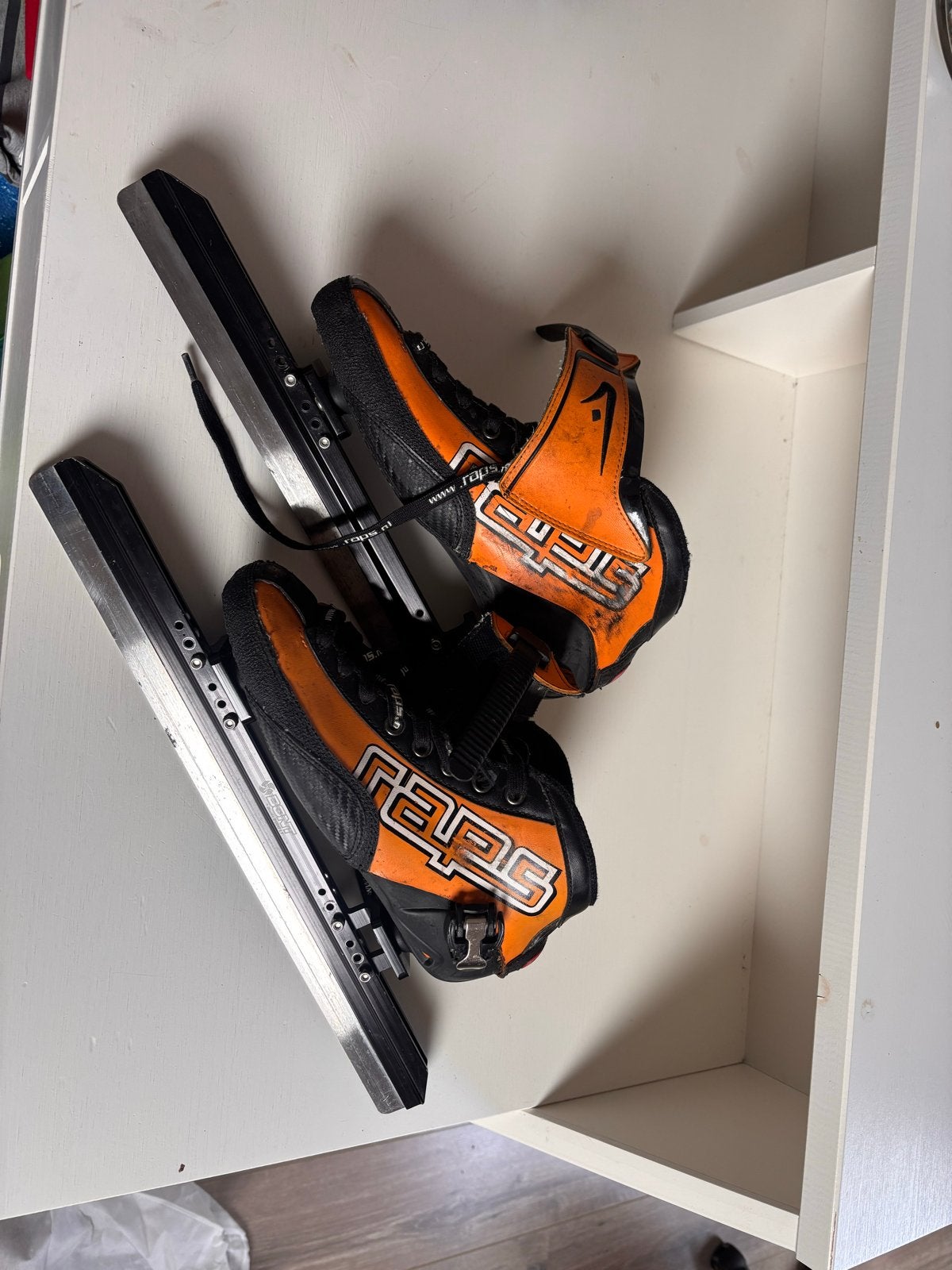 Raps schaatsschoenen met onderstel, Ophalen of Verzenden, Gebruikt, Noren, Raps