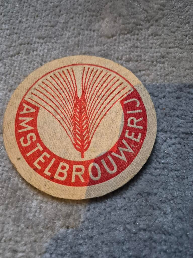 Vintage Amstel Brouwerij bierviltje, Ophalen of Verzenden