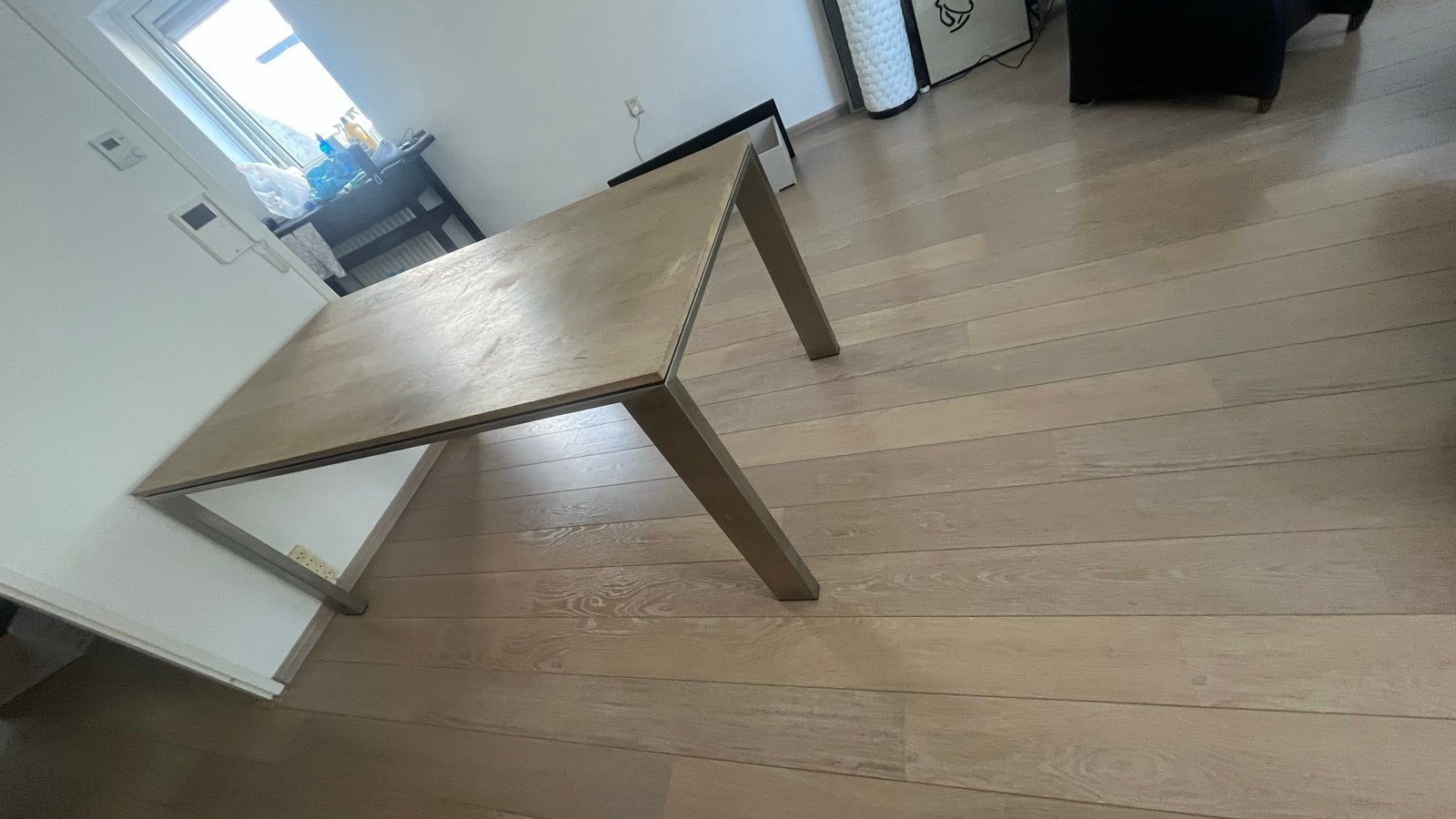 Arco design eettafel met RVS frame en poten, Huis en Inrichting, Tafels | Eettafels, Ophalen, Gebruikt, 50 tot 100 cm, Vier personen