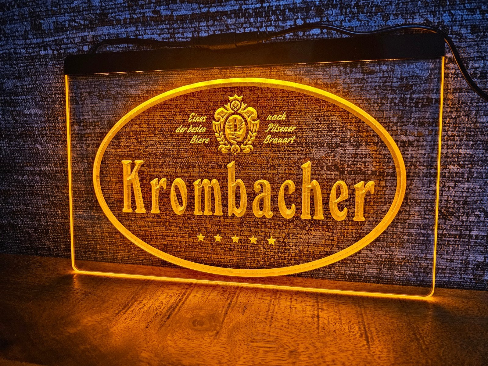 KROMBACHER 3D Ledverlichting, Verzamelen, Ophalen of Verzenden, Nieuw, Reclamebord, Plaat of Schild, Overige merken