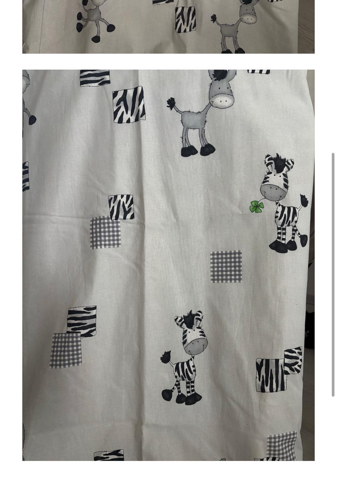 Kindergordijnen zonsverduisterend met zebra's en giraffen, Huis en Inrichting, Ophalen, Gebruikt, Gordijn, Verduisterend