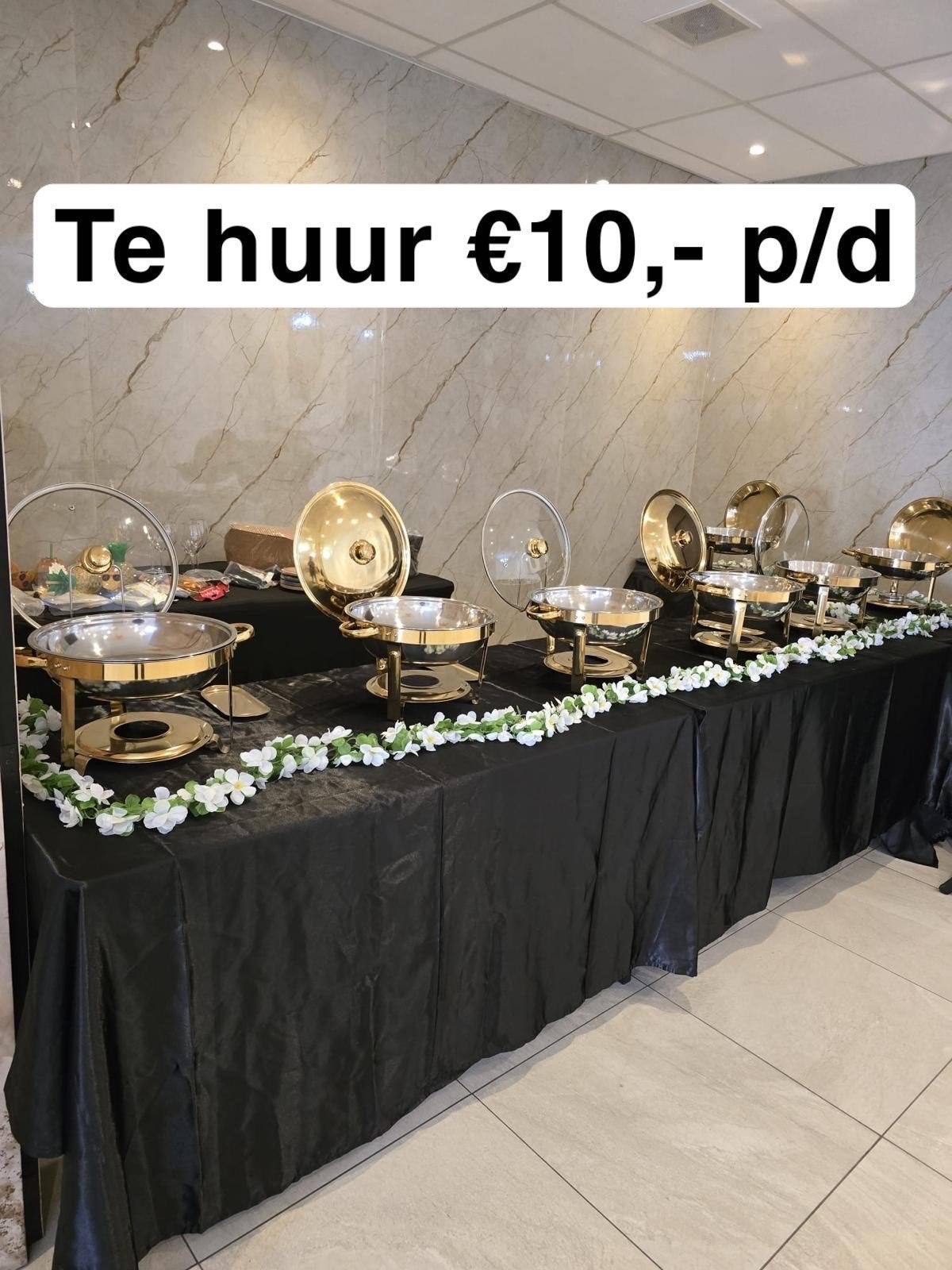 Ronde Chafings dish Te Huur, Ophalen of Verzenden, Zo goed als nieuw, Geboorte of Huwelijk