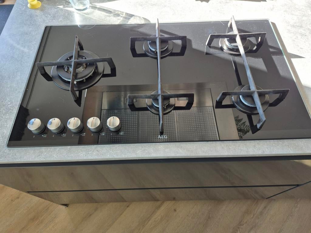 AEG HG995520NB Gasfornuis met 5 pitten, Witgoed en Apparatuur, Kookplaten, Ophalen, Zo goed als nieuw, Inbouw, Gas