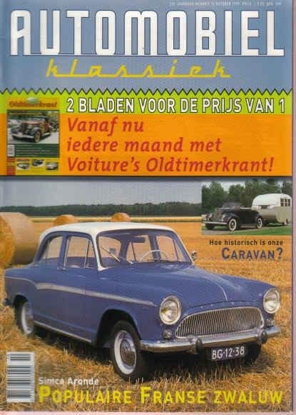 Automobiel 10 1999 : Simca Aronde - Audi 100 Coupe - Renault, Ophalen of Verzenden, Gelezen, Algemeen