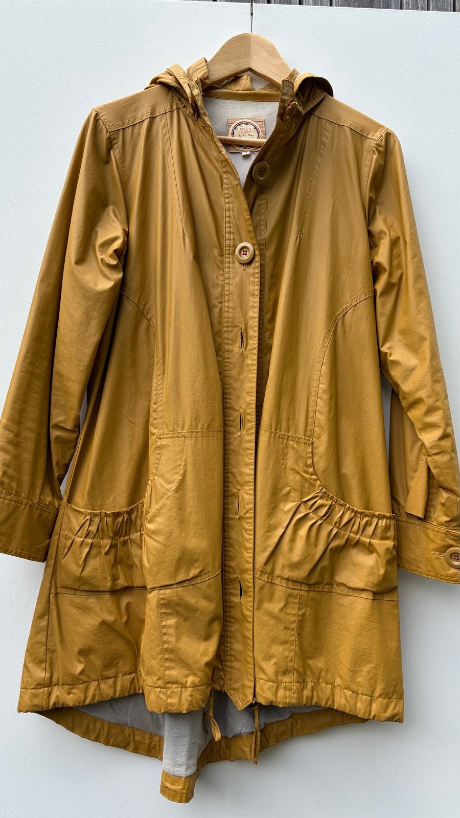Avoca mosterdgele jas met prachtige details, maat S, Kleding | Dames, Ophalen of Verzenden, Zo goed als nieuw, Maat 36 (S), Geel