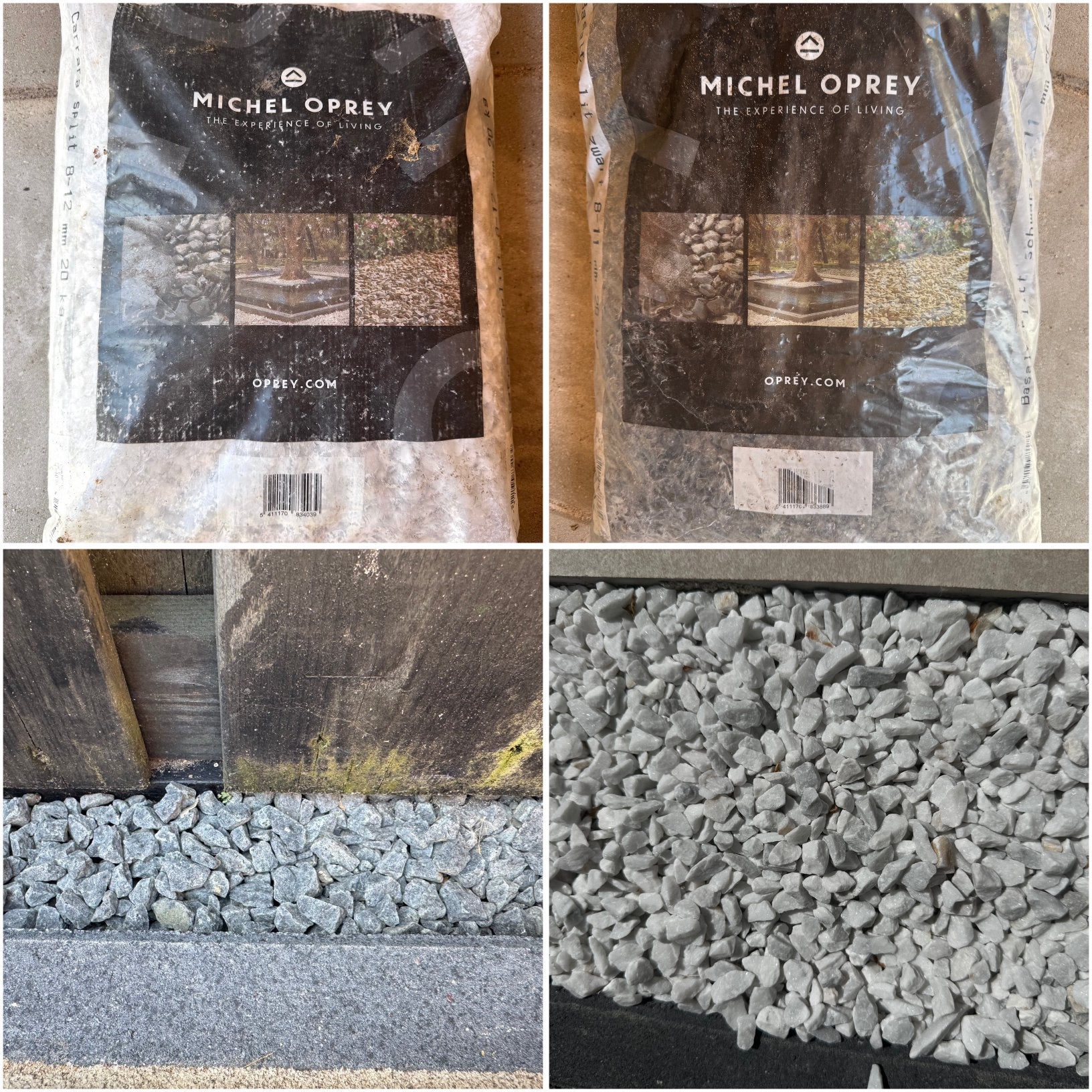 11xTuingrind Michel Oprey Basaltsplit zw/wit * Carrara split, Ophalen, Nieuw, Split