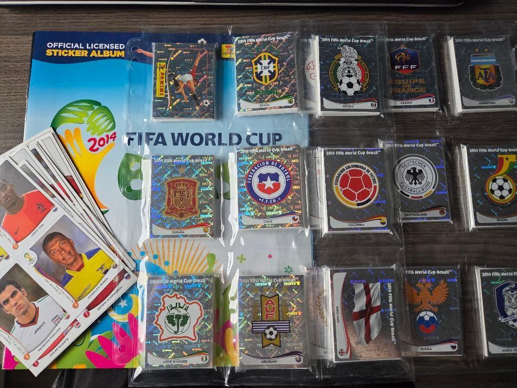 Panini World Cup 2014 leeg album + set + update stickers, Verzamelen, Sportartikelen en Voetbal, Zo goed als nieuw, Poster, Plaatje of Sticker