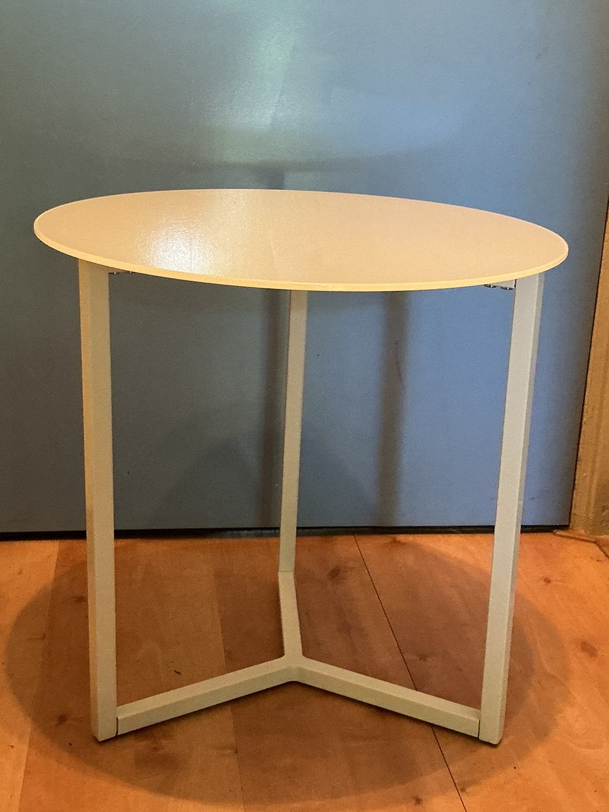 design salontafel- glas en metaal, Ophalen, Design, Rond, 50 tot 100 cm