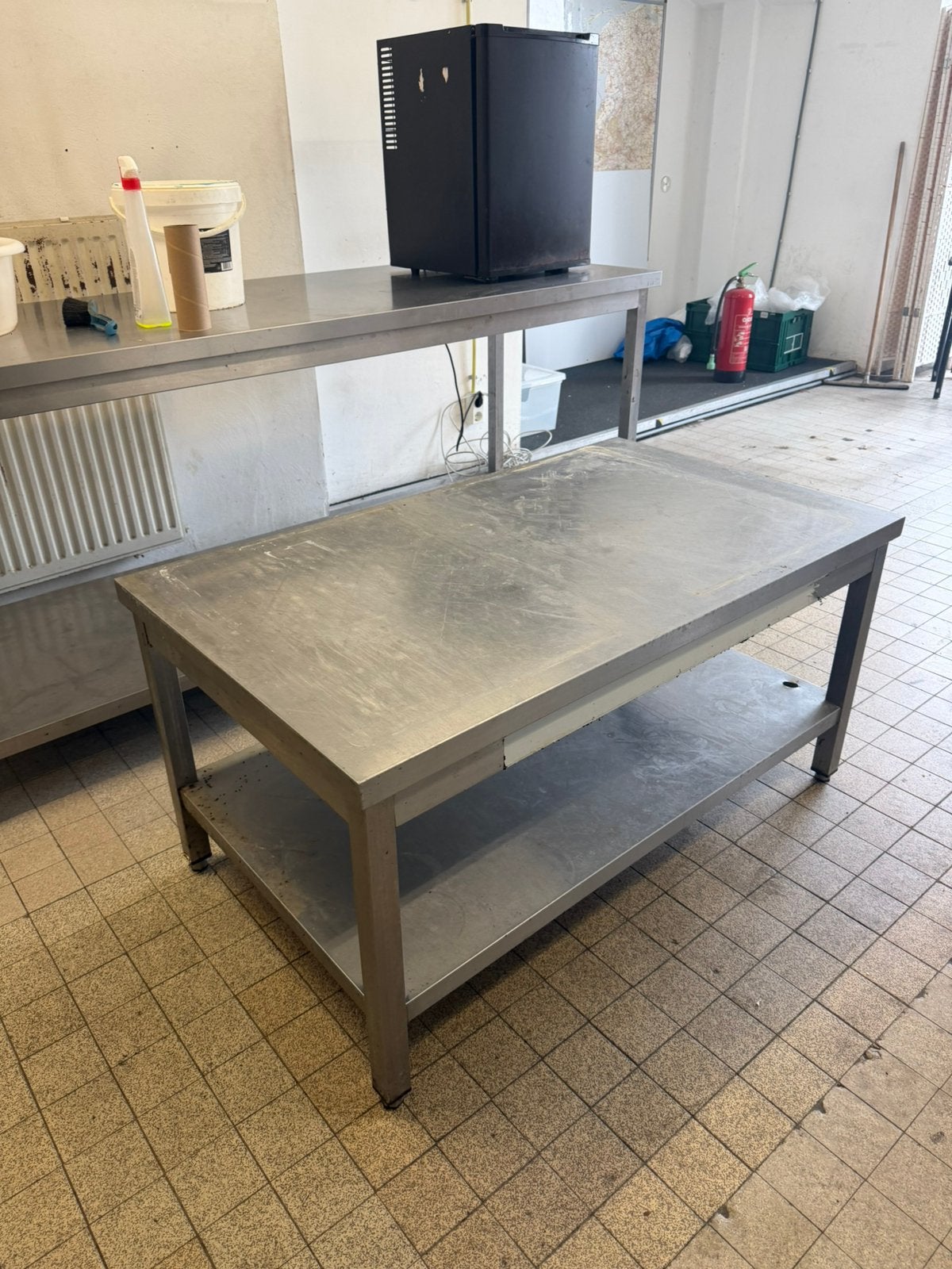 Rvs Tafel laag, Ophalen, Rechthoekig, 100 tot 150 cm, 50 tot 100 cm