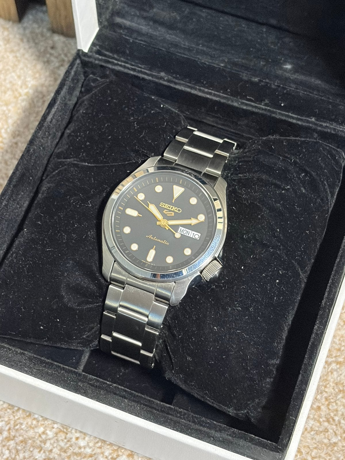 Seiko 5 Sports SRPE57K1 – 2021 – Full Set, Ophalen of Verzenden, Zo goed als nieuw, Staal, Seiko