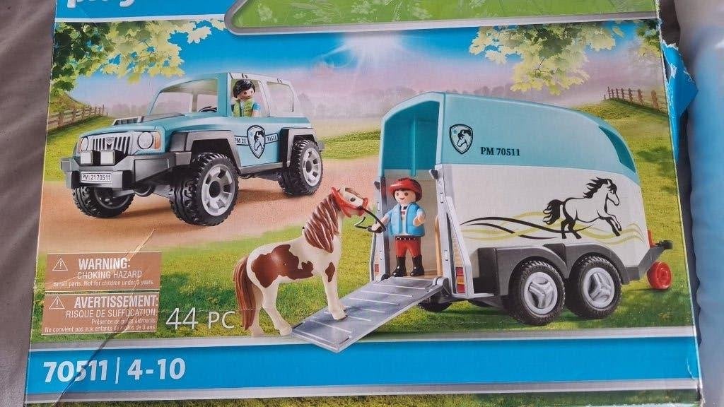 Playmobil 70511 Jeep met paardentrailer, Ophalen, Gebruikt, Complete set, Voertuig