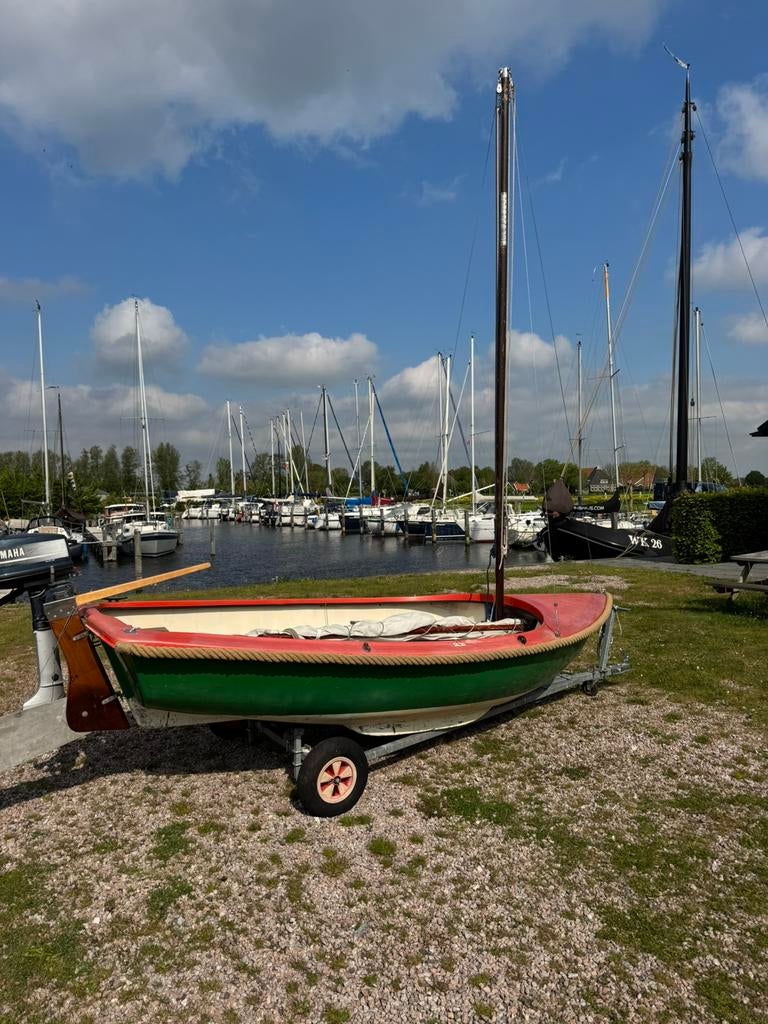 Leukothea, orginele kleuren  L.3.70 Br 1.70diepte 0,10-0,70, Watersport en Boten, Open zeilboten, Ophalen, Gebruikt, Fok