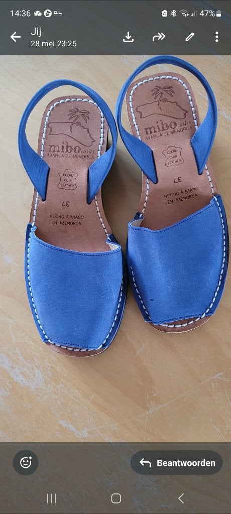 Sandalen, Avarcas (ook bekend als Menorquinas), Blauw, Nieuw, Onbekend, Sandalen of Muiltjes