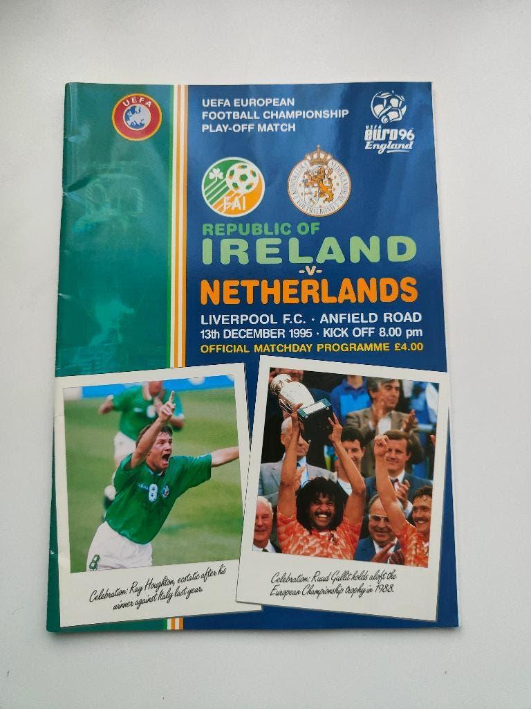 Ierland - Nederland Programmablad Play Off Match Euro 96, Verzenden, Zo goed als nieuw, Overige binnenlandse clubs, Overige typen