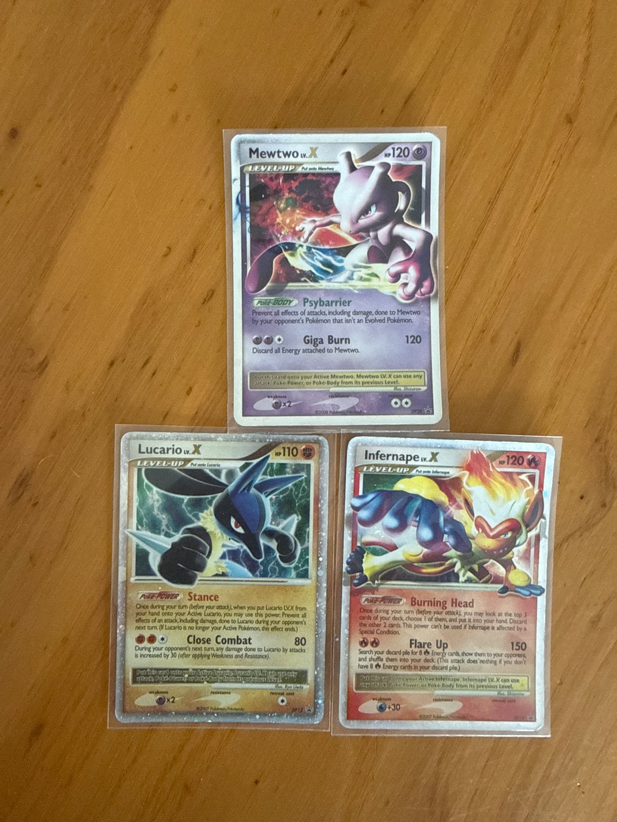 Pokémon Level Up Kaarten: Mewtwo, Lucario, Infernape, Hobby en Vrije tijd, Ophalen of Verzenden, Zo goed als nieuw, Meerdere kaarten