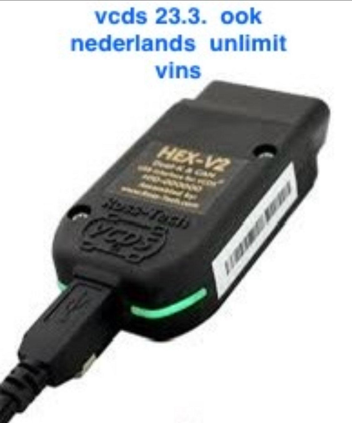 VCDS 23.3 HEX-V2 Diagnosetool Onbeperkt VINs, Ophalen of Verzenden, Gebruikt