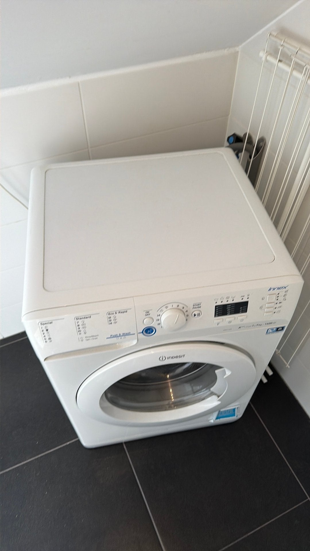 Indesit Wasmachine A+++ 7kg 1400 toeren, Ophalen, Gebruikt, 85 tot 90 cm, 1200 tot 1600 toeren