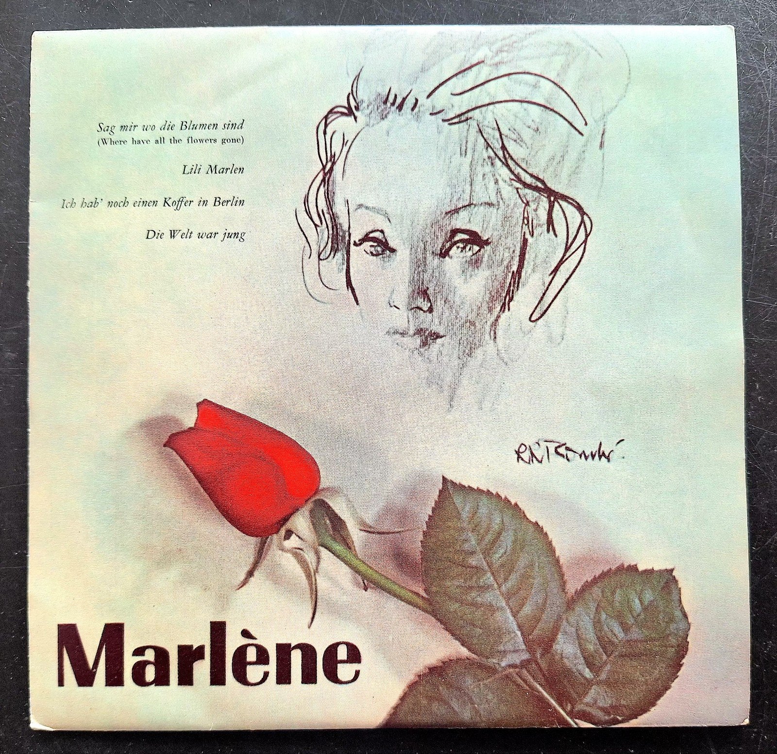 7"-EP/SINGLE  MARLÈNE DIETRICH -Sag Mir Wo Die Blumen Sind, EP, Ophalen of Verzenden, Gebruikt, EP