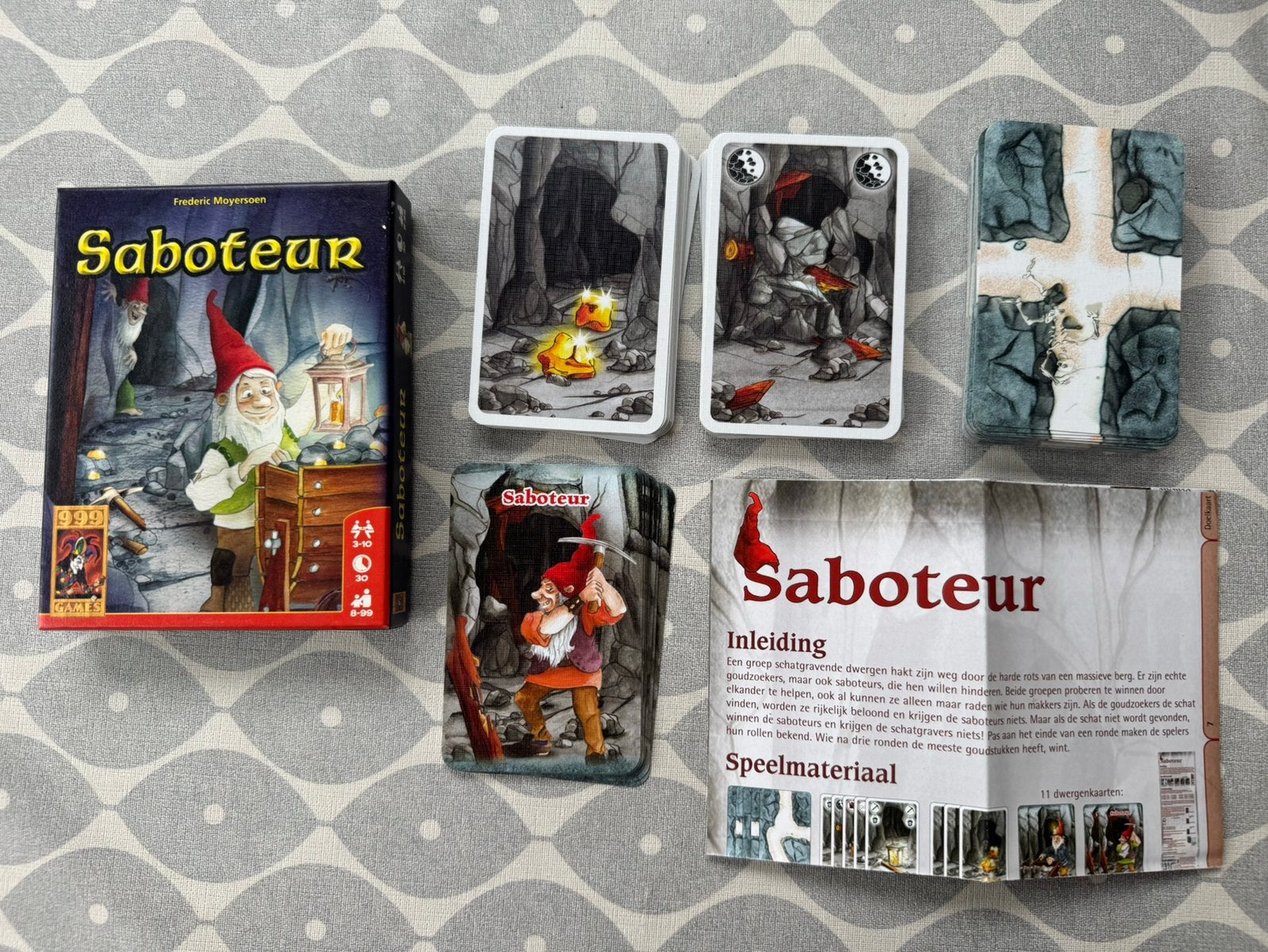 Saboteur kaartspel – 999 Games – compleet, Een of twee spelers, Ophalen of Verzenden, Zo goed als nieuw