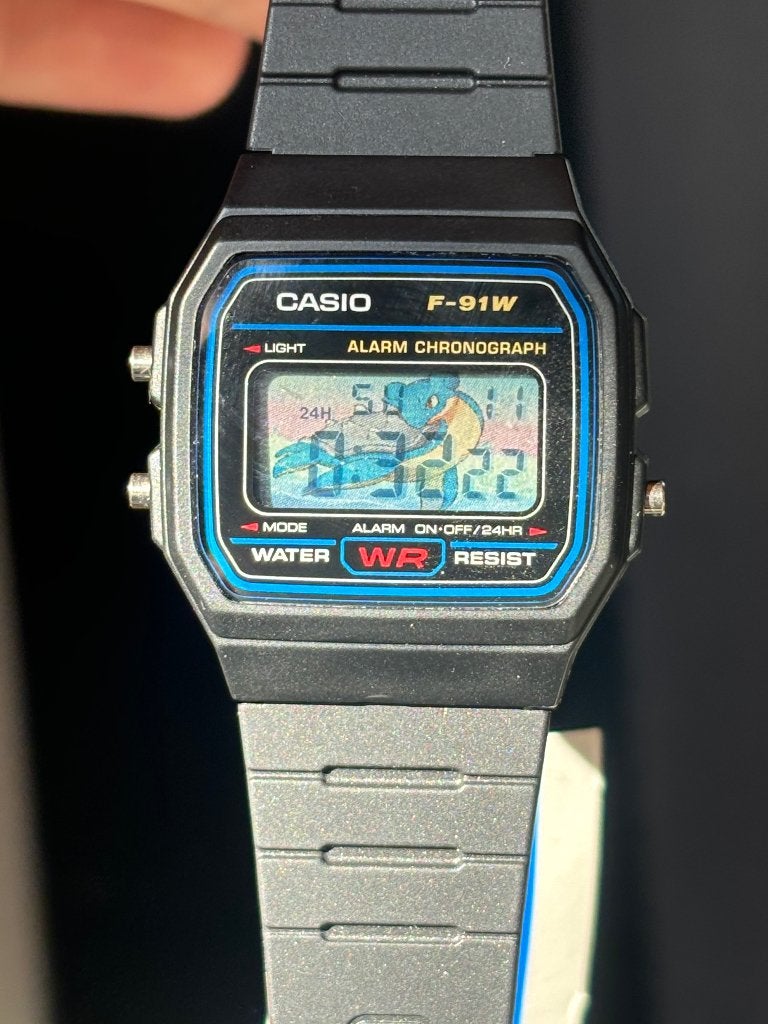 Pokemon casio F91-W - Lapras achtergrond, Overige materialen, Overige materialen, Nieuw, Ophalen