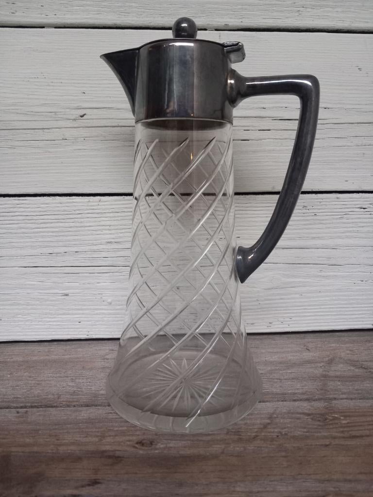 Antieke schenkkan, rond 1900 geproduceerd door WMF., Antiek en Kunst, Antiek | Glas en Kristal, Ophalen of Verzenden