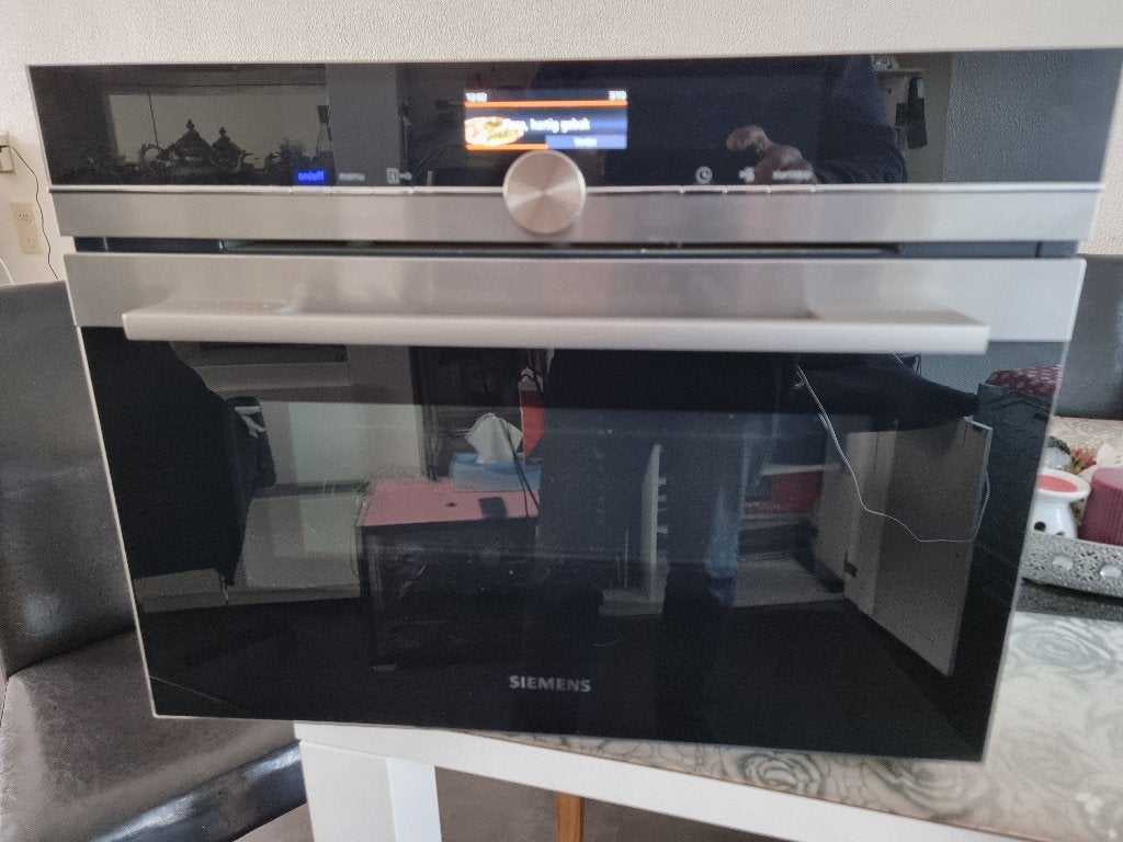 Siemens inbouw oven combi magnetron model CM636GNS1, Ophalen, Gebruikt, Siemens, Oven met grill