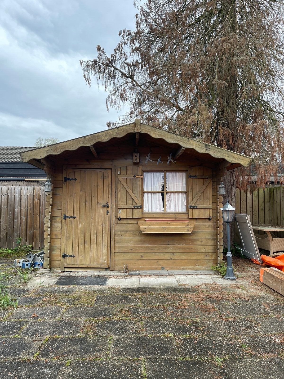 Houten tuinhuis, Ophalen, Tuinhuis, 250 tot 500 cm, Zo goed als nieuw