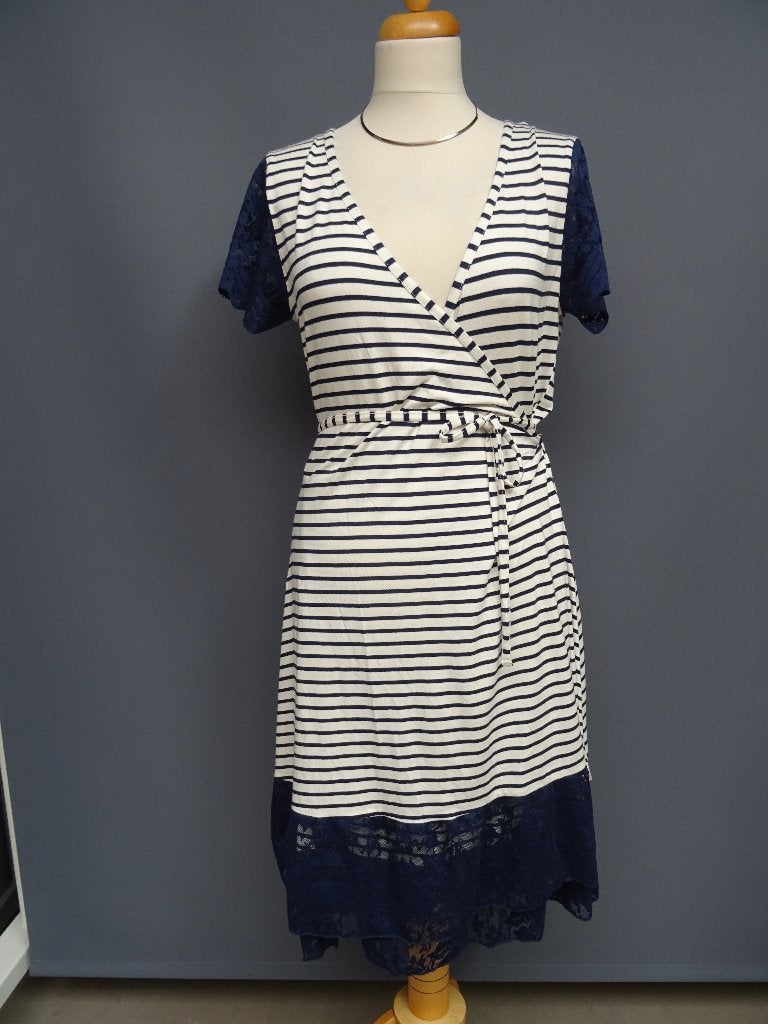 DIDI maat L, jersey wikkel jurk., Blauw, Maat 42/44 (L), Didi, Ophalen of Verzenden