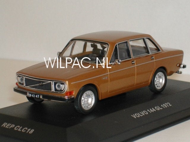 Volvo 144 goud metallic 1972 . Ixo . Replicars 1 v 999 st., Hobby en Vrije tijd, Modelauto's | 1:43, Ophalen of Verzenden, Nieuw