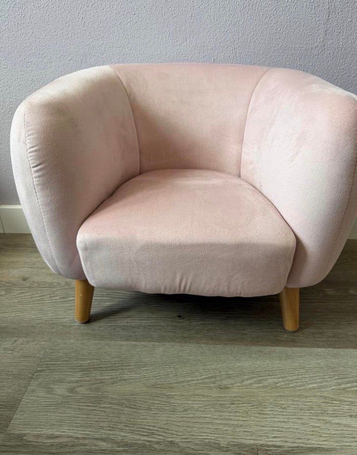 Roze kinderstoel / fauteuil, Huis en Inrichting, Fauteuils, Ophalen, Zo goed als nieuw, Minder dan 75 cm, 50 tot 75 cm
