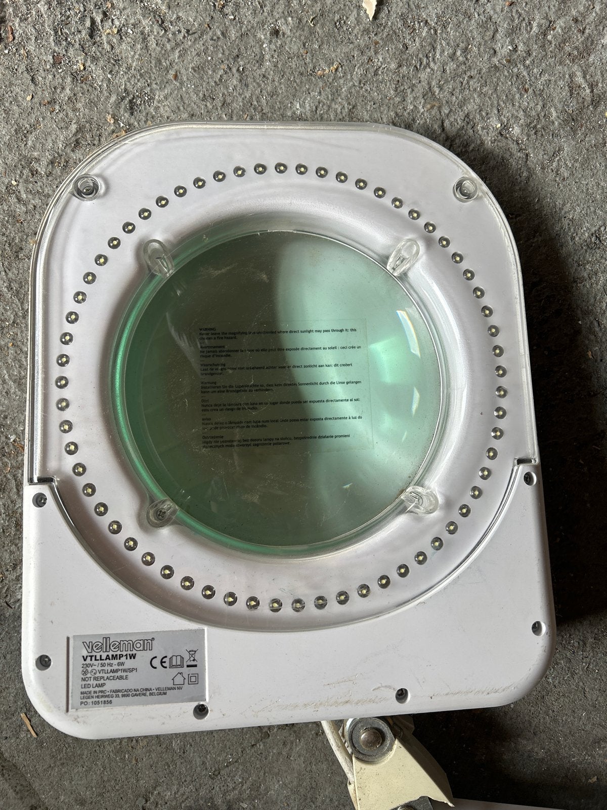 Velleman Loeplamp VTLAMP1W met LED-verlichting, Ophalen, Gebruikt, Loeplamp