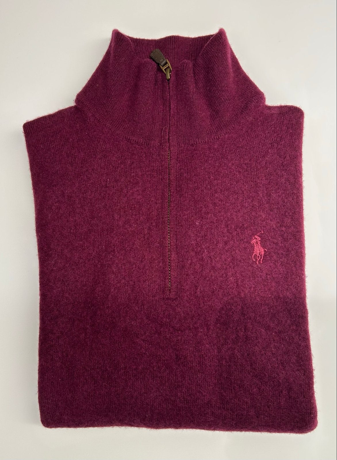 Polo Ralph Lauren 1/4 Zip Trui - 100% Wol - Maat S, Ophalen of Verzenden, Zo goed als nieuw, Maat 36 (S), Rood