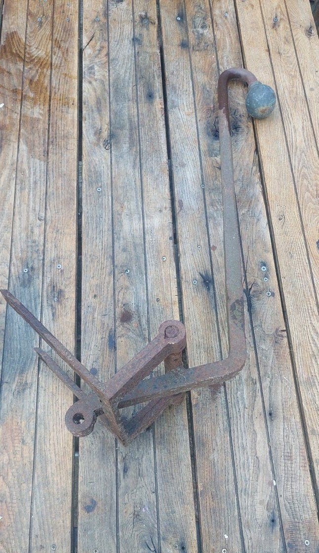 Antieke Waterpomp hendel/zwengel, lengte 80cm, geheel 90 cm., Ophalen, Gebruikt