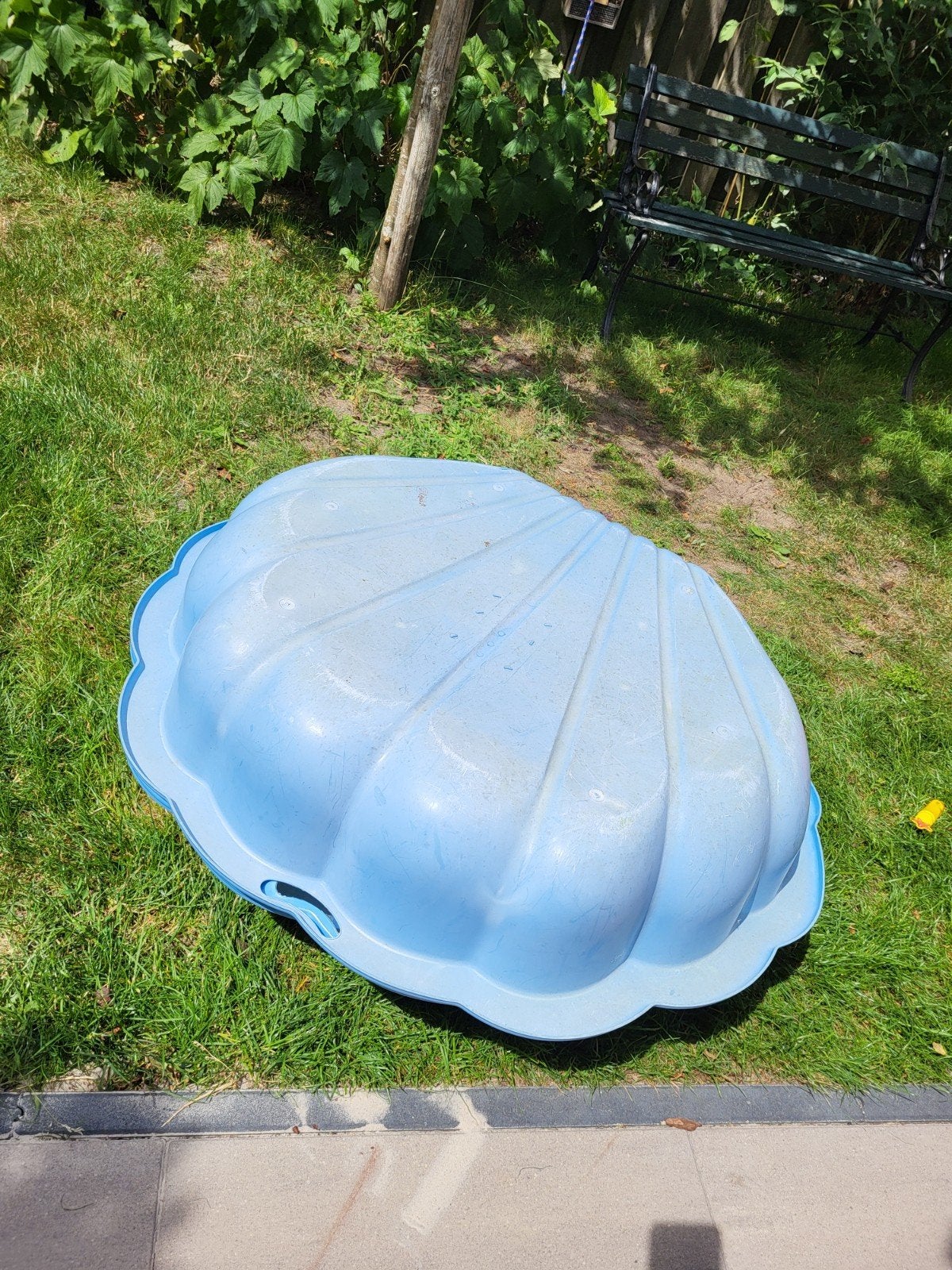 Zandbak schelp - blauw (zonder zand), Ophalen, Gebruikt