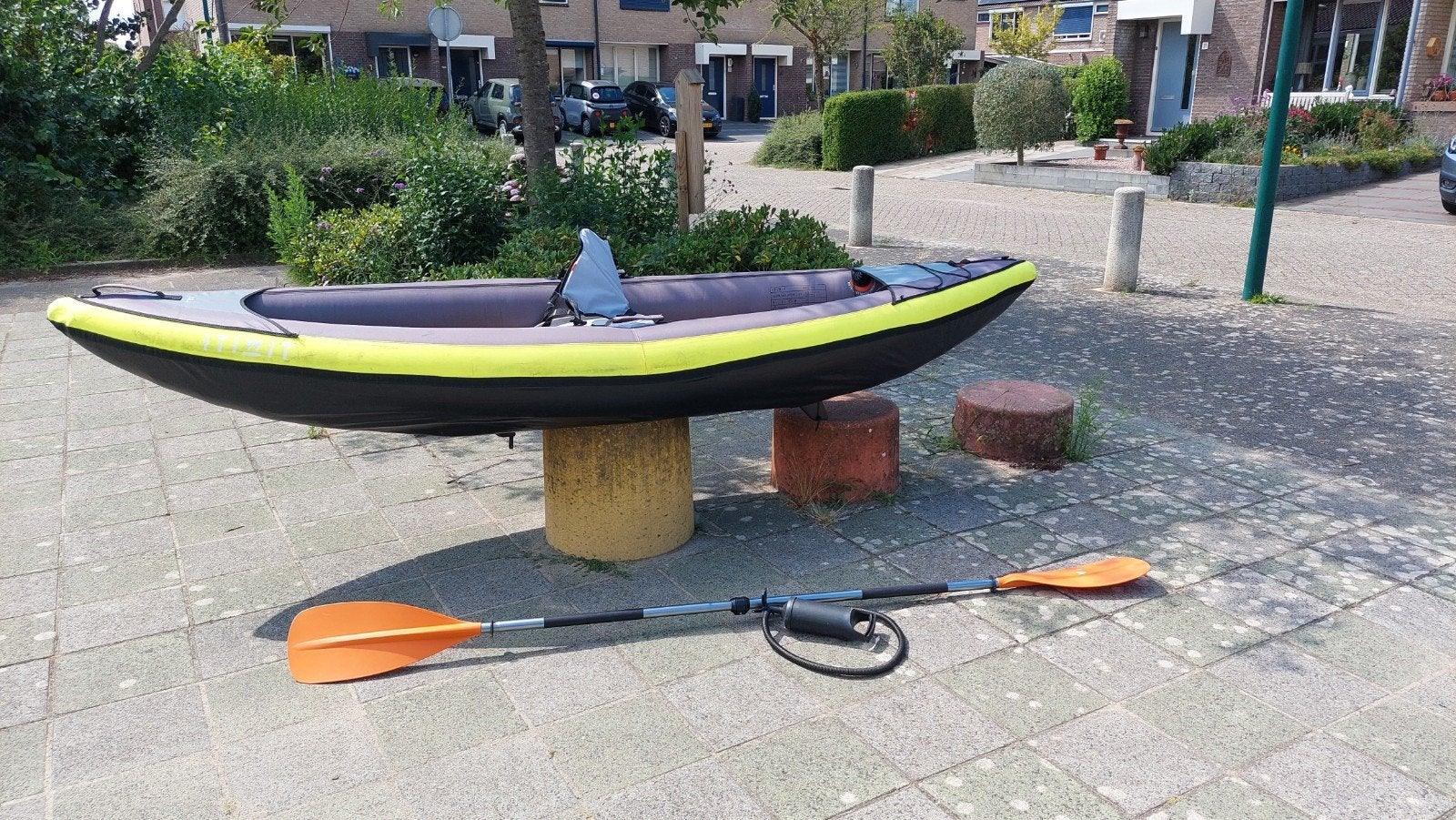 Opblaasbare kano, Watersport en Boten, Kano's, Zo goed als nieuw, Canadese kano of Open kano, Eén persoon, Opblaasbaar, Met peddels