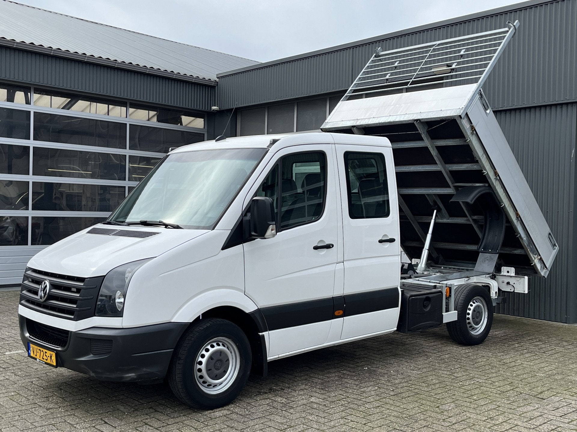 Volkswagen Crafter 35 2.0 TDI DC 3500kg trekgewicht Kipper A, Auto's, Euro 5, Achterwielaandrijving, Gebruikt, Zwart
