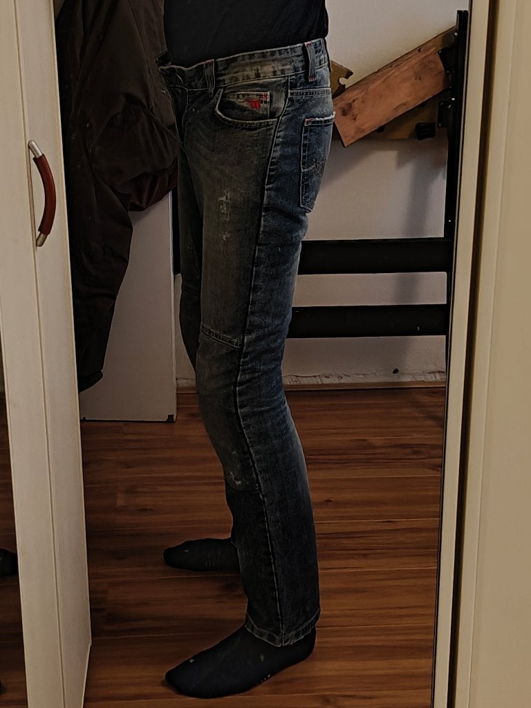 Motor jeans jeugd Maat XS met protectie motorbroek, Ophalen of Verzenden, Tweedehands, Kinderen, Broek | textiel