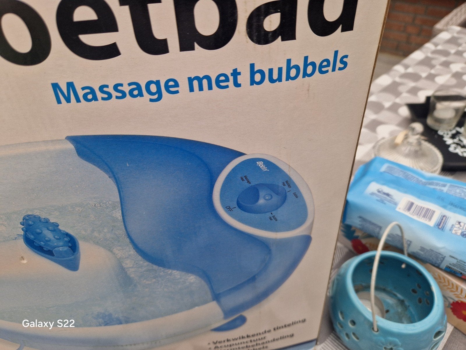 Bodin Voetbad met massage en bubbels - 1x gebruikt, Ophalen of Verzenden