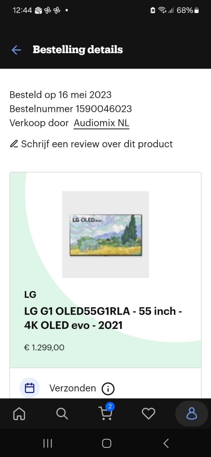 LG G1 OLED55G1RLA - 55 inch 4K OLED evo Smart TV (2021), Audio, Tv en Foto, Televisies, Ophalen, Zo goed als nieuw, 100 cm of meer
