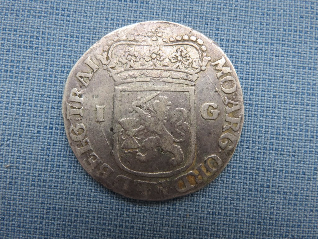 1 gulden in zilver – Utrecht 1715 - bodemvondst, 1 gulden, Vóór koninkrijk, Zilver, Ophalen of Verzenden