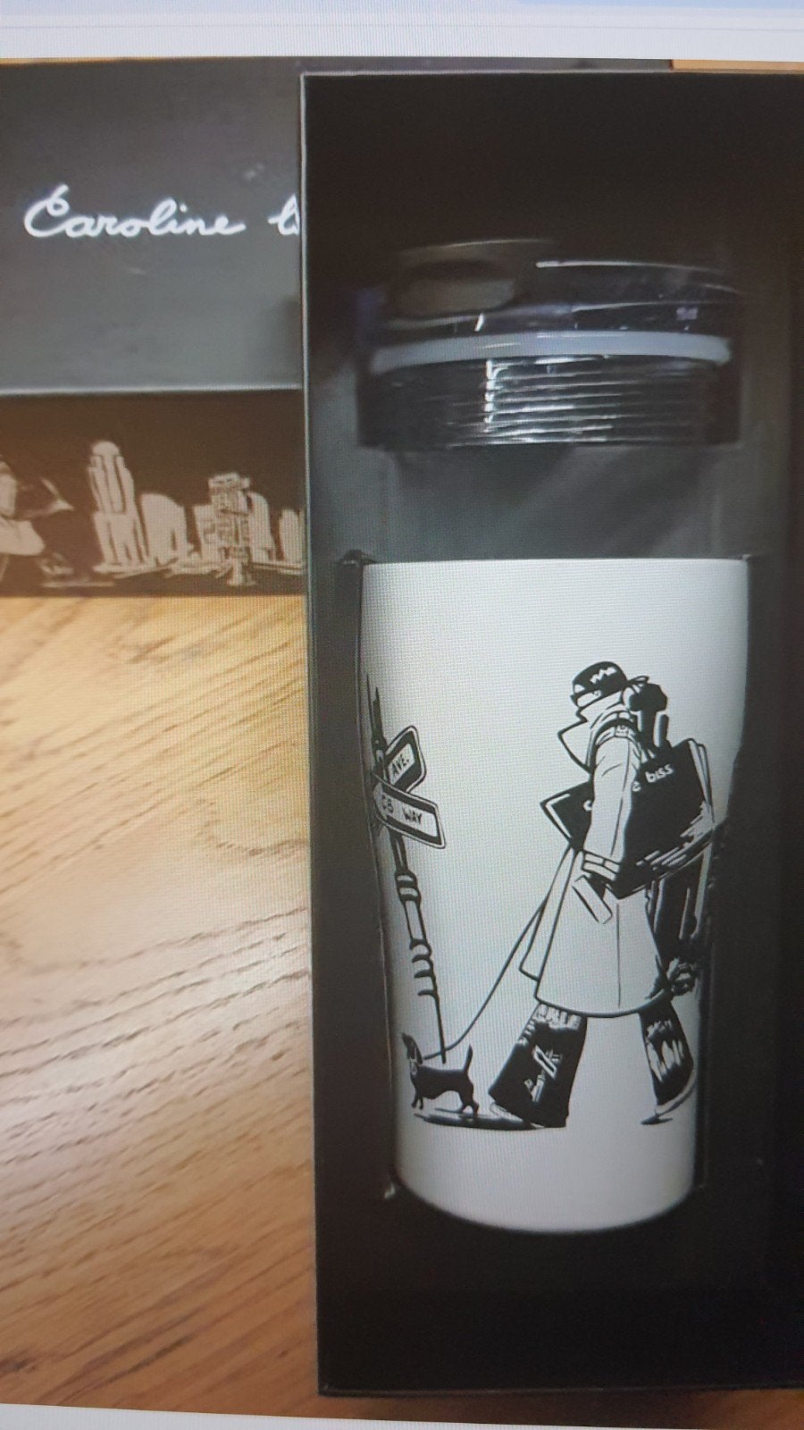 Nieuw in doos Thermo drinkbeker van Caroline Biss, Ophalen of Verzenden, Nieuw, Metaal, Overige stijlen
