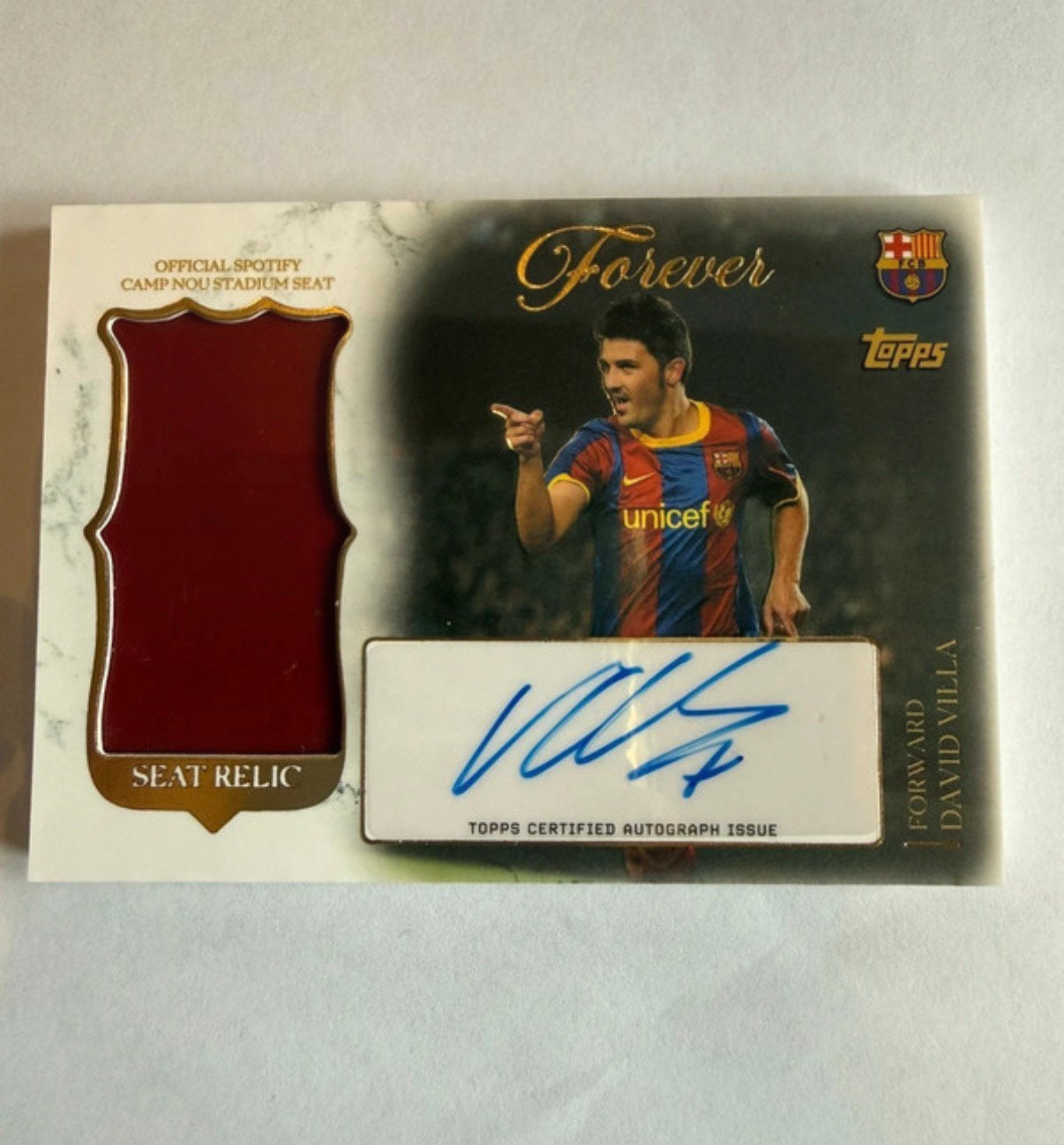 David Villa Handtekening Stoel Relic Camp Nou, Ophalen of Verzenden, Zo goed als nieuw, Plaatje
