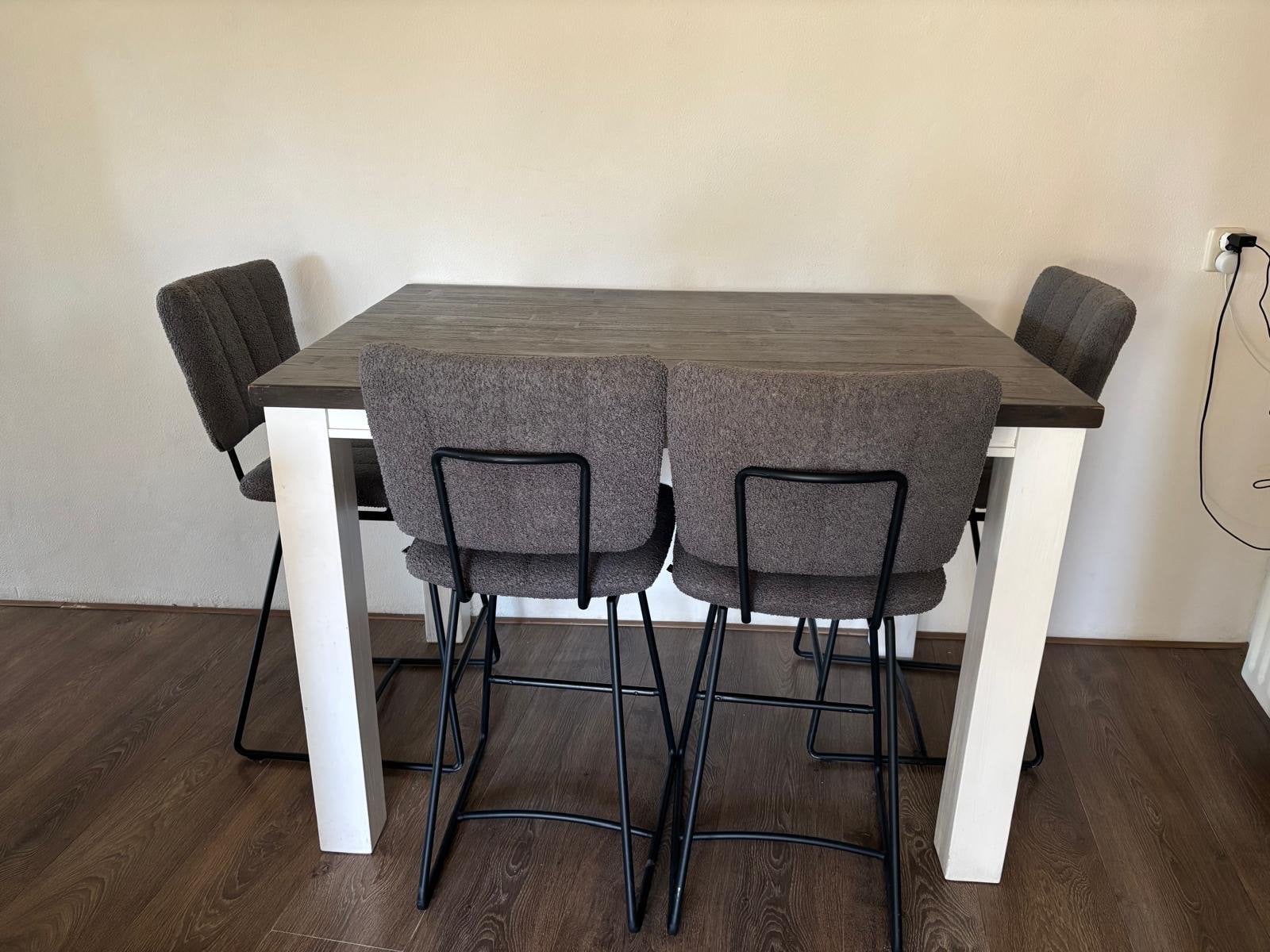 Henders & Hazel Bartafel met 4 Draaibare Stoelen, Ophalen, Draaibaar, Gebruikt, 90 cm of meer
