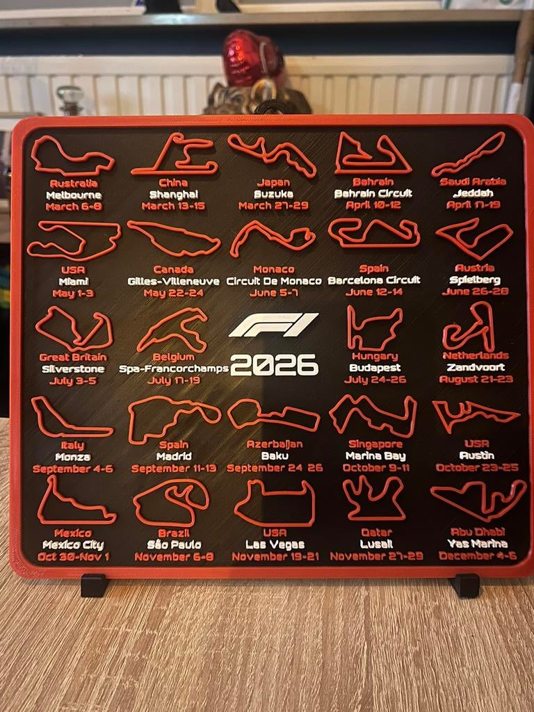 Formule 1 kalender 2026, Ophalen of Verzenden, Maandkalender