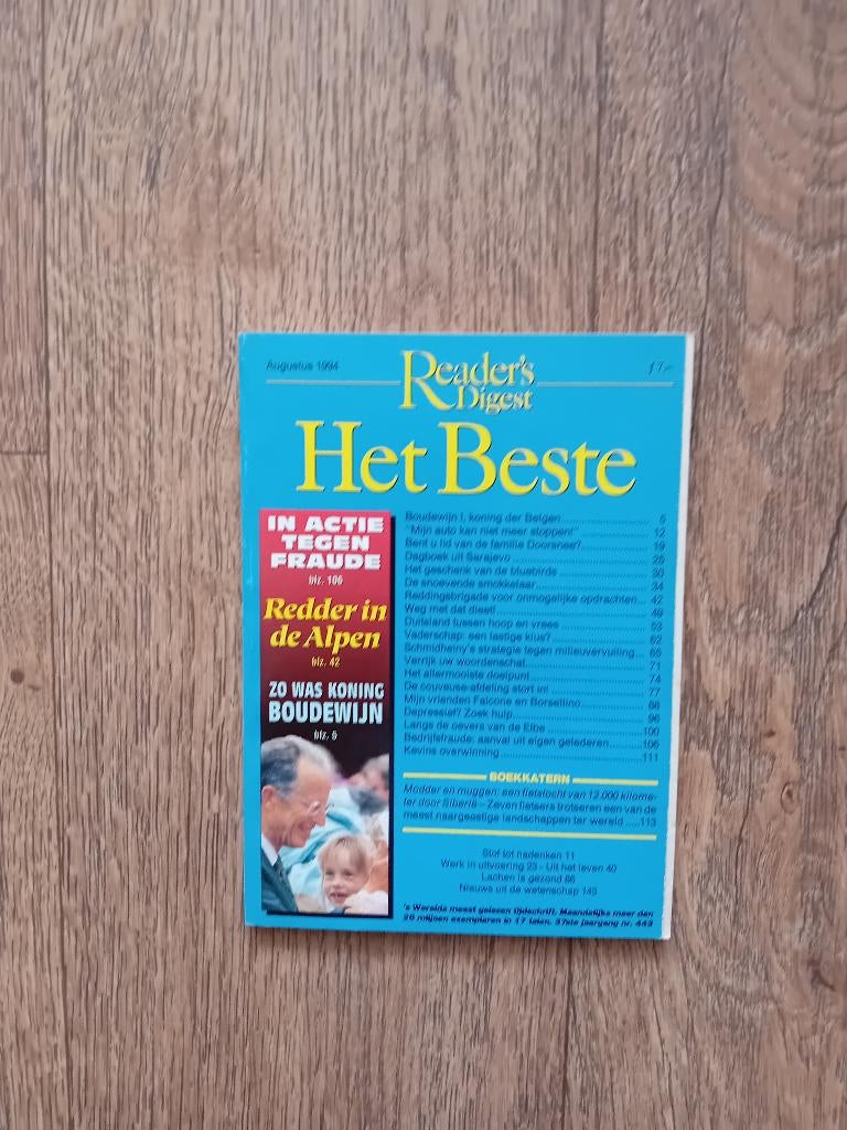 Het Beste - augustus 1994, Verzamelen, Ophalen of Verzenden, 1980 tot heden, Nederland, Tijdschrift